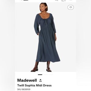 Madewell Sophia Dress off the shoulder size medium.
